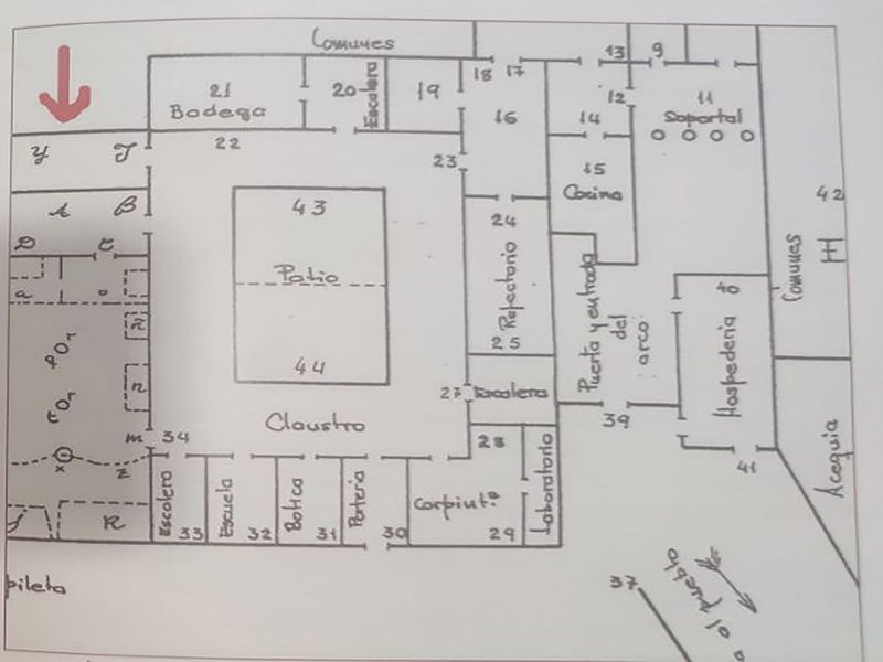 Plano del Convento de los Servitas